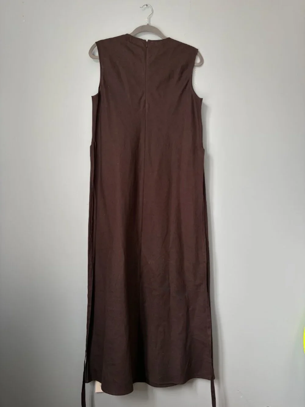 COS Dark Brown Sleeveless Maxi Dress - Picture 5 of 9